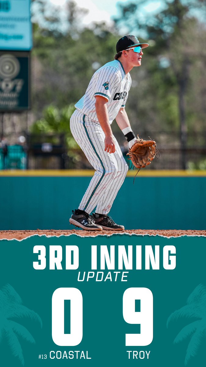 At the end of the third, we trail behind Troy. #TEALNATION #ChantsUp