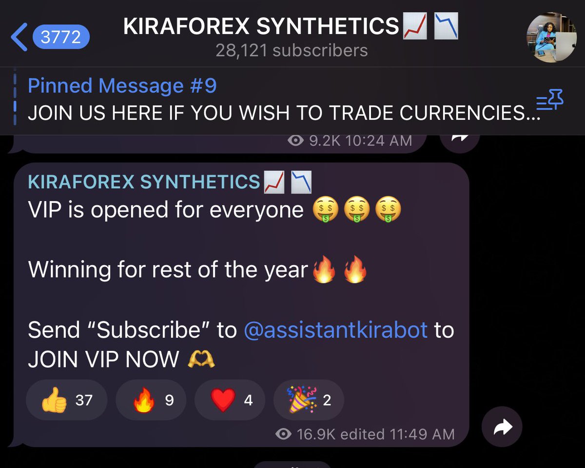 Our channels 🎈🎈🎈 Currency-t.me/kira_forex Synthetics- t.me/kiraforexsynth