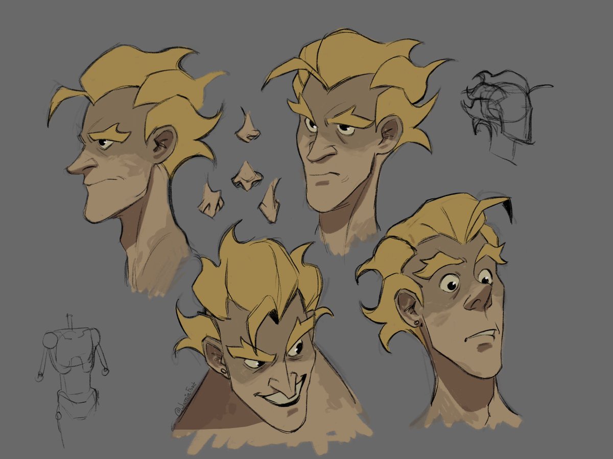 FortJamieson's tweet photo. Working on little animation with Junkrat and Roadhog🧡

Train myself to “keep the character” cause I kinda sOck at this for now💀  so I decided to make a couple of drawings with different rotations and expressions to help myself a little~

#junkrat #Overwatch #animation #Ow2 https://t.co/1iZGiviTKA