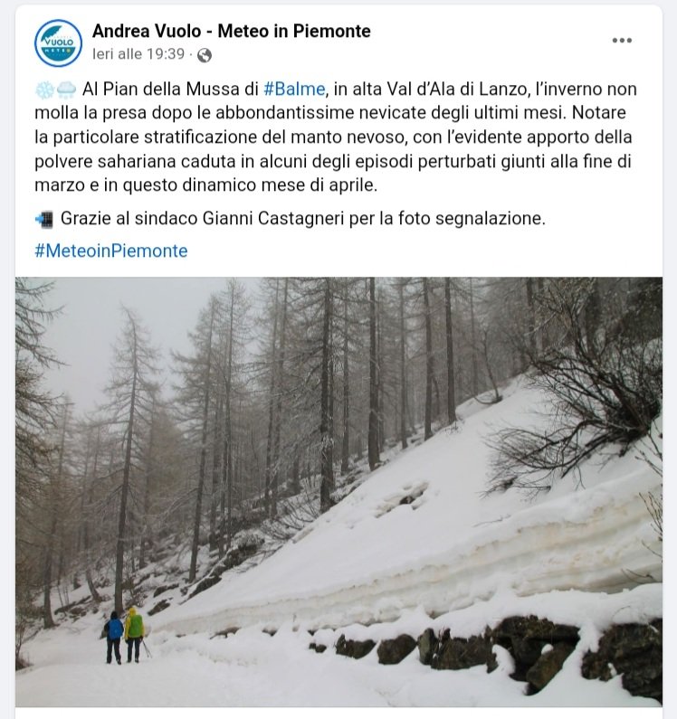 Andrea Vuolo (@andreavuoloo) su Facebook facebook.com/andreavuolomet… #VallidiLanzo #AlpiGraie #neve #ambiente @Giulio_Firenze @serpilloc @dentrolod @VotteroPaola