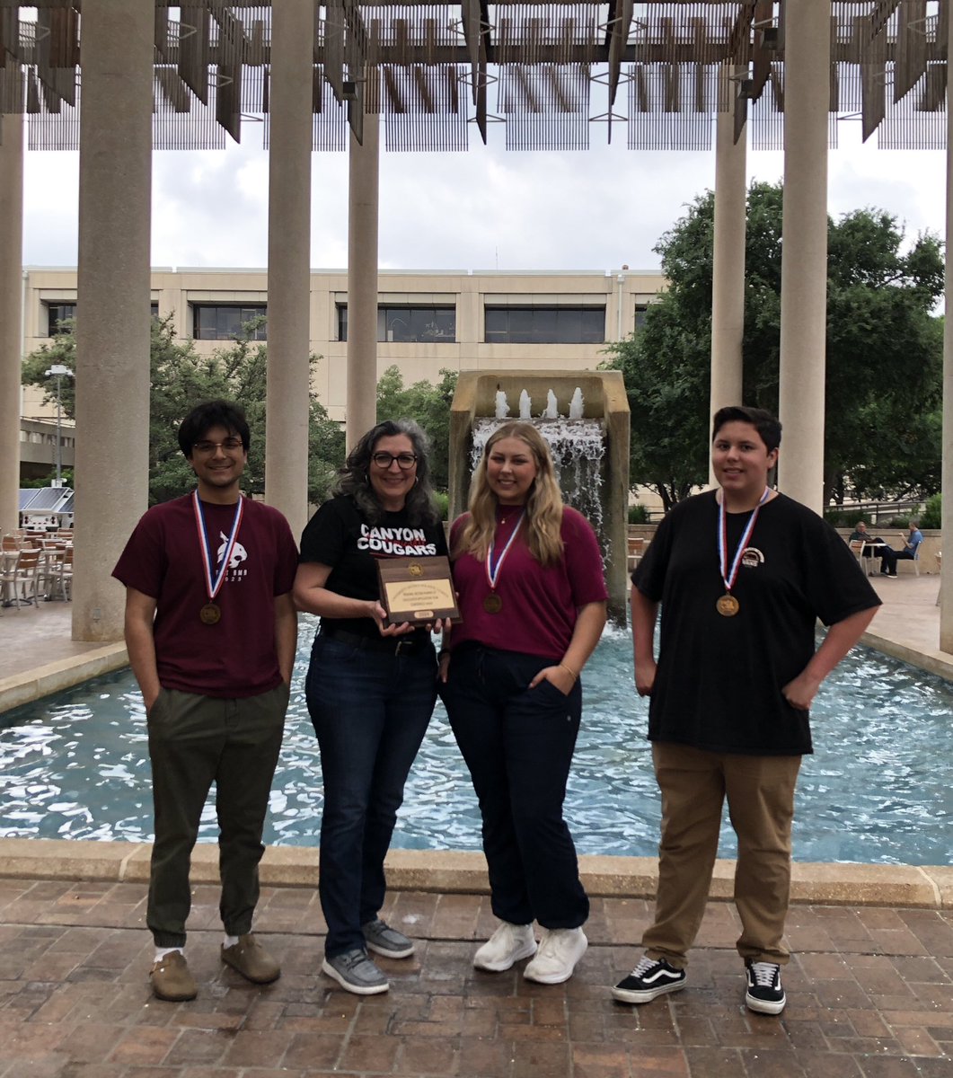 Sharon Streger (@stregersharon) on Twitter photo Calculator takes 3rd Place at Regionals! So proud of this team 🎉 <a href="/CHSAcademicUIL/">Canyon UIL Academics</a> <a href="/DavissonDustin/">Dustin Davisson</a> <a href="/canyonhscougars/">Canyon HS</a> <a href="/SKinginComal/">Sarah King</a> <a href="/porterjurica/">porter jurica</a> <a href="/ryan_bruhmoment/">ryan lopez</a> Calculator takes 3rd Place at Regionals! So proud of this team 🎉 <a href="/CHSAcademicUIL/">Canyon UIL Academics</a> <a href="/DavissonDustin/">Dustin Davisson</a> <a href="/canyonhscougars/">Canyon HS</a> <a href="/SKinginComal/">Sarah King</a> <a href="/porterjurica/">porter jurica</a> <a href="/ryan_bruhmoment/">ryan lopez</a>