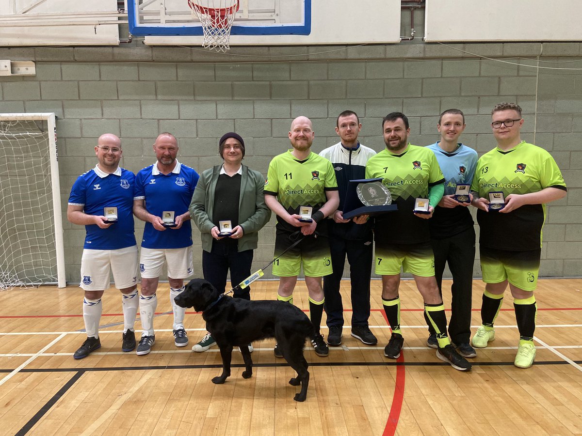 NantwichTownDF's tweet photo. Great end to the season for our Nantwich Town Wolves visually impaired team!

We won the plate trophy final the @PSFLUK league cup today!

(With a little help from a couple of friends at @EITC &amp; @merseyblindvifc on a couple of games where we were short on a player) https://t.co/ZPSINQwTDZ