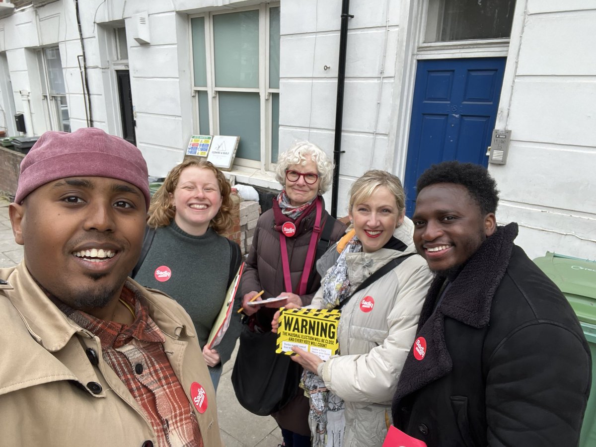 And last but by no means, I was out with @Georgia_Gould, @anne_clarke and the massive @CamdenLabour team. Great to be joined by Baroness @fionatwycross too! 🗳️ Three votes for Labour on May 2. Don’t forget ID!