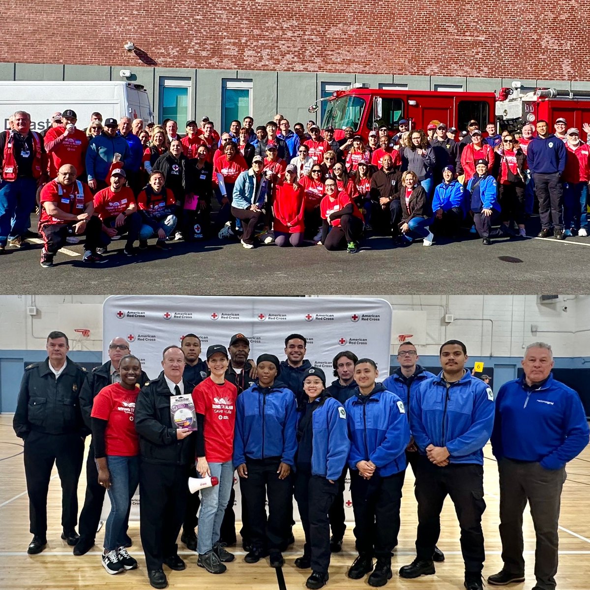 Today the Boston Fire Department partnered with the ⁦@RedCrossMA⁩ to help spread awareness on the importance of smoke alarms . The Red Cross installed Free smoke alarms in the neighborhoods as part of their Sound the Alarm program.