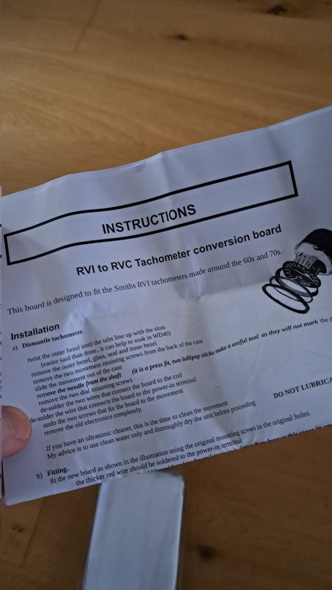 The latest purchase in the #EFi build for the #Triumph #mk2pi is this kit to convert the Smiths tachometer to work with more modern signalling - including the 0-12v square wave output produced by aftermarket ECUs including the #megasquirt 👍

#weirdcartwitter #classiccartwitter