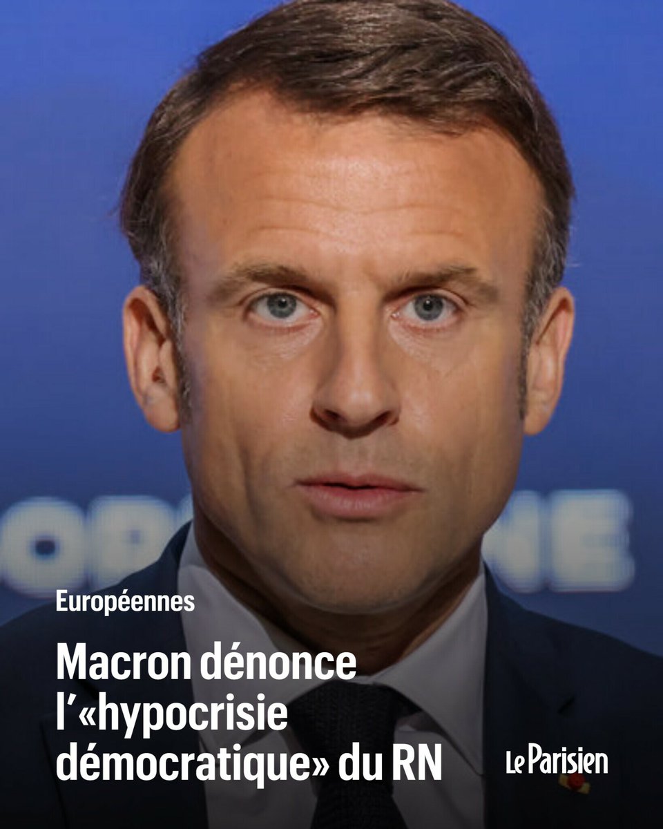 💬 «Le RN ne propose rien. Il y a sept ans ils voulaient sortir de l’Europe et de l’euro. Il y a deux ans on ne savait plus trop» L'offensive de Macron dans la campagne pour les élections européennes ➡️ l.leparisien.fr/cVoQ