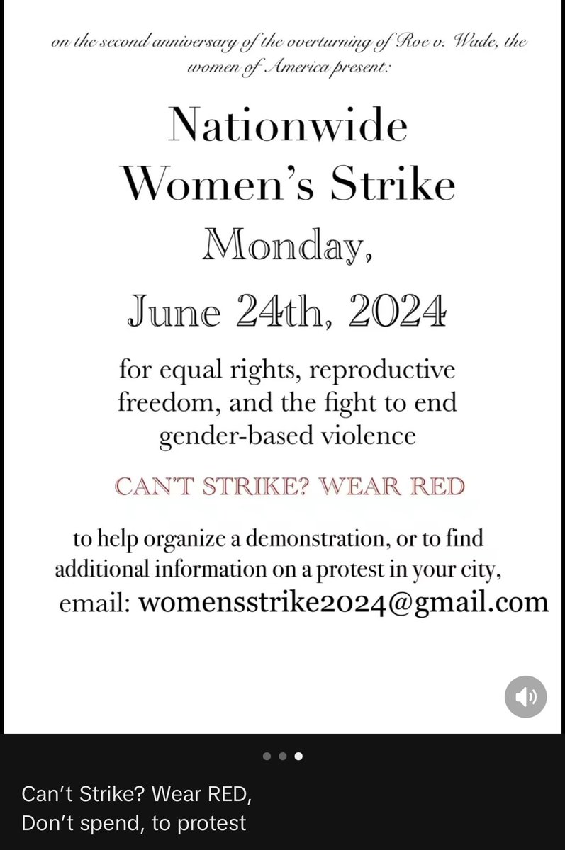 notashlynnn's tweet photo. June 24th Nationwide Women’s Strike, no spending, and wear red. #womensupportingwomen #womenempoweringwomen #womensrightsarehumanrights #womensrightsmovement #womensrightsmatter https://t.co/Z3GeccYbpV