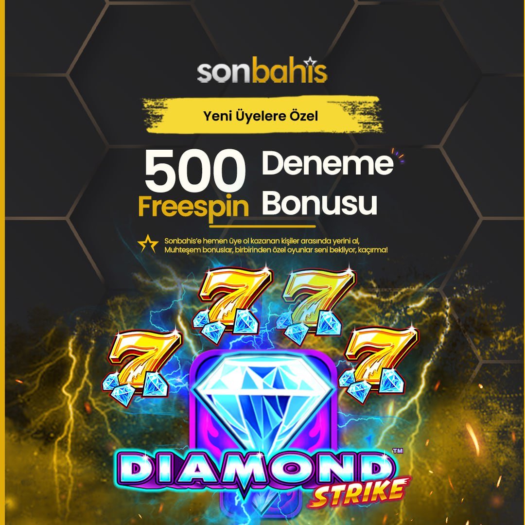 ⭐️Üye OL: t2m.io/sonbahisgiris

💎 #Sonbahis Diamond Strike’da 500 Freespin Deneme Bonusu! 💎

🎰Bu muhteşem fırsatı kaçırma 500 Freespin ile şansını dene, kazanç daima senin olsun