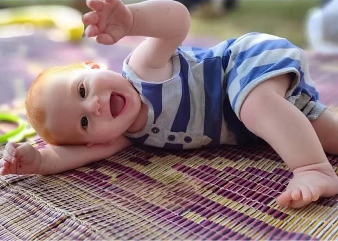 This young baby boy has been held hostage by Hamas for 203 days. 

Kfir Bibas was just 8 months old when he was kidnapped alongside his brother Ariel, 4, mother Shiri and father Yarden.

He and his brother are the youngest hostages. 

They have not been seen since Oct 7th.