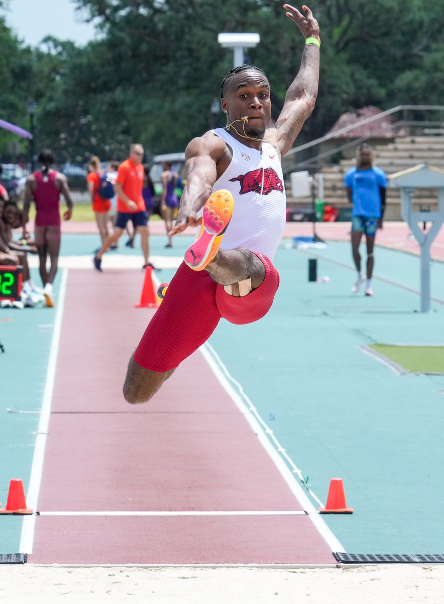 2024 LSU Invitational | Men's Long Jump 1) 27-8.25w (8.44) Wayne Pinnock [all-conditions world leader 2024] Series: 8.15w | 26-9 [w 7.1] 8.44w | 27-8.25 [w 5.8] 8.25w | 27-0.75 [w 2.3]