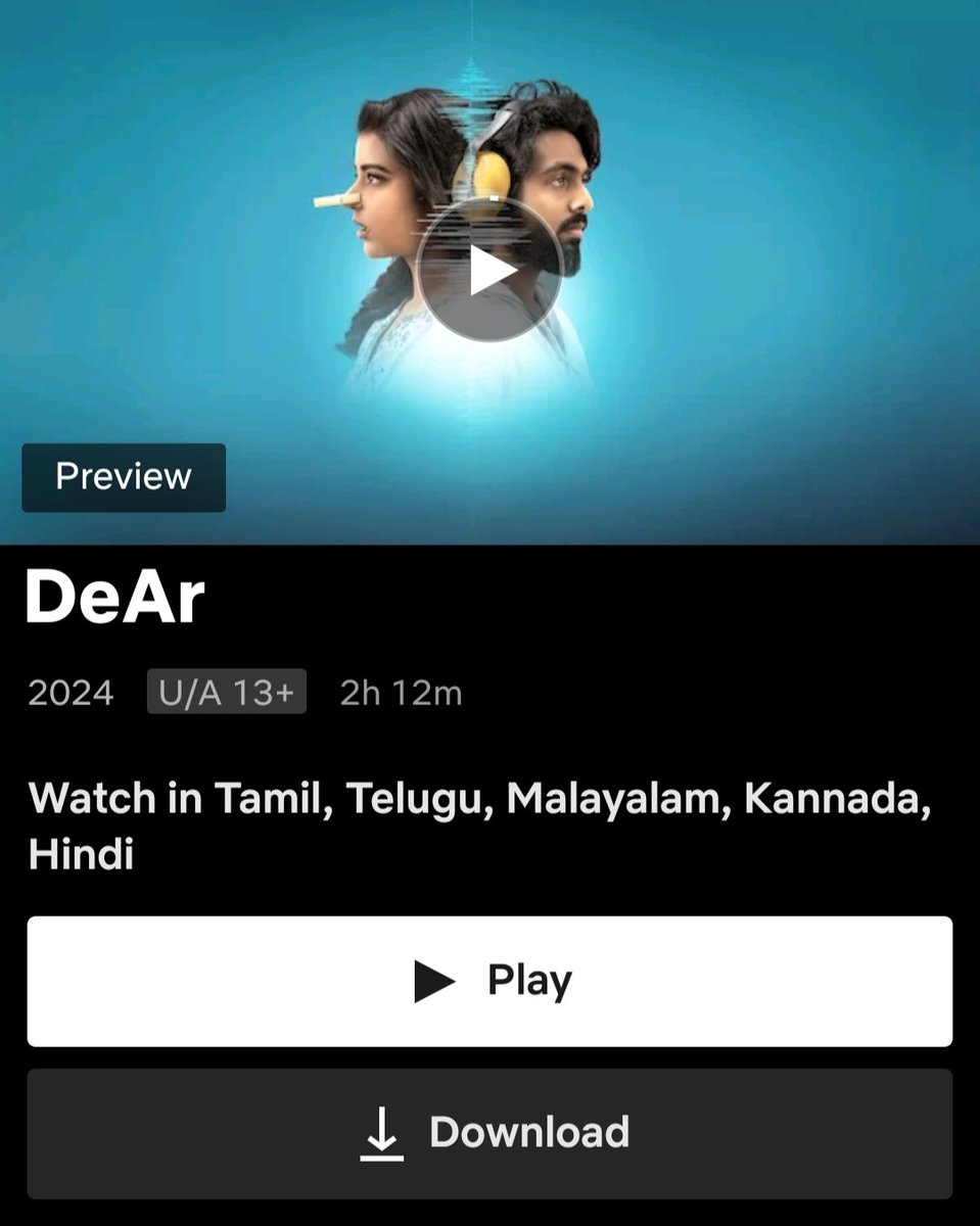 #DeAr now streaming on #Netflix #GVPrakashKumar #AishwaryaRajesh