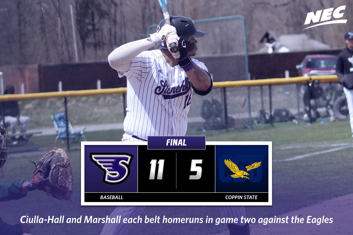 🗣️Hey siri ... cue Sweet Lovin'‼️

<a href="/StonehillBASE/">Stonehill Baseball</a> takes game two of it three-game set against <a href="/NECsports/">Northeast Conference</a> opponent Coppin State, 11-5! ⚾️

#GoHill | #NECBaseball
