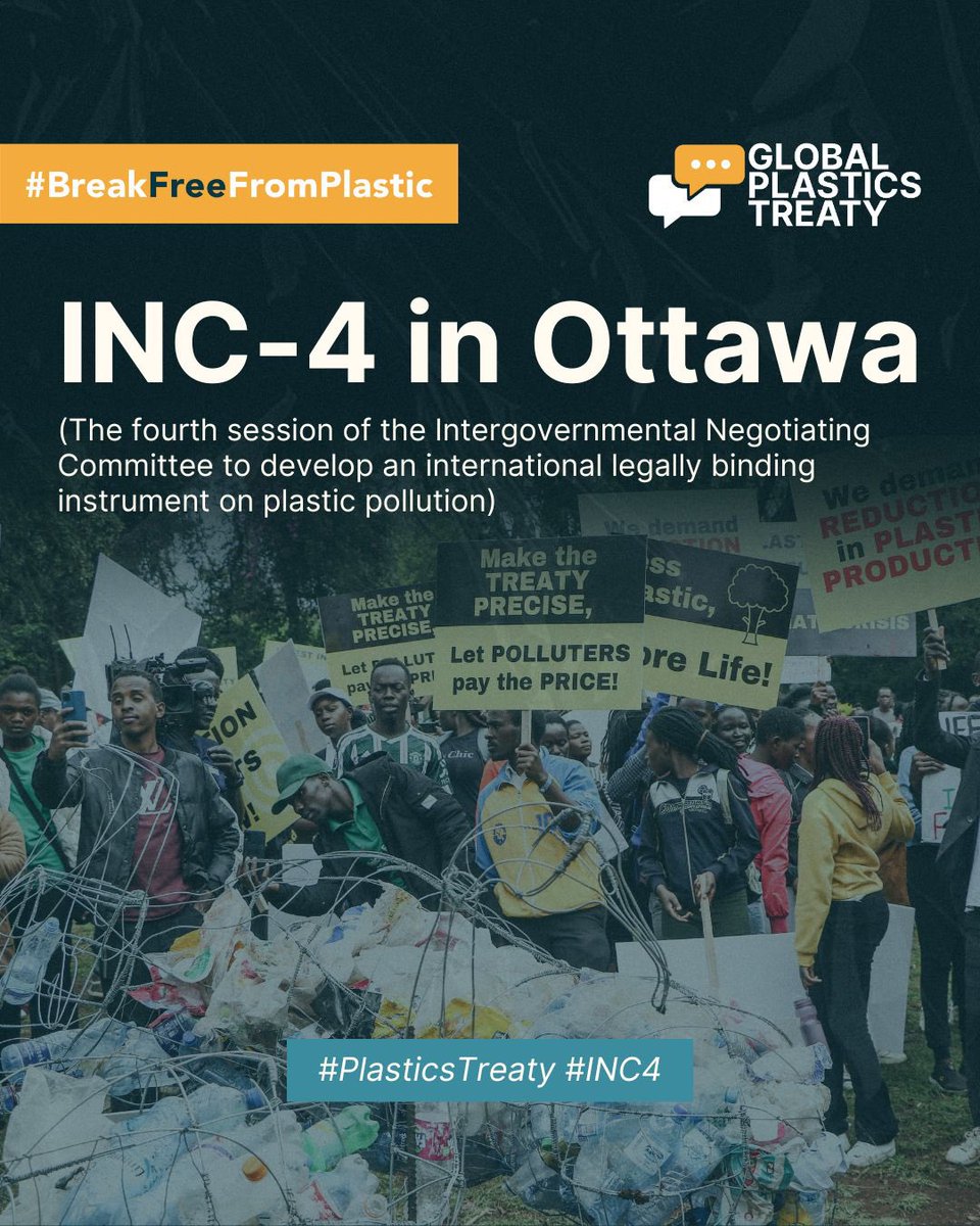 To hasten the process of #PlasticsTreaty, countries must agree on intersessional work. 📄 So when does this work take place, what topics should be in it, and how it should take place? Learn more👇🏽 A Thread 🧵 1/n #INC4 #BreakFreeFromPlastic