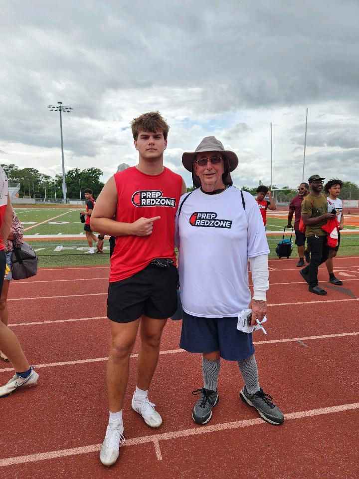 Thank you @PrepRedzoneFL for the camp today. Finally met the legend @larryblustein in person. @phufootball @Andy_Villamarzo @Biggamebobby @CoachGreen_3 @DanLaForestFB @FlaHSFootball @FLHSRecruiting @BrianMacWriter