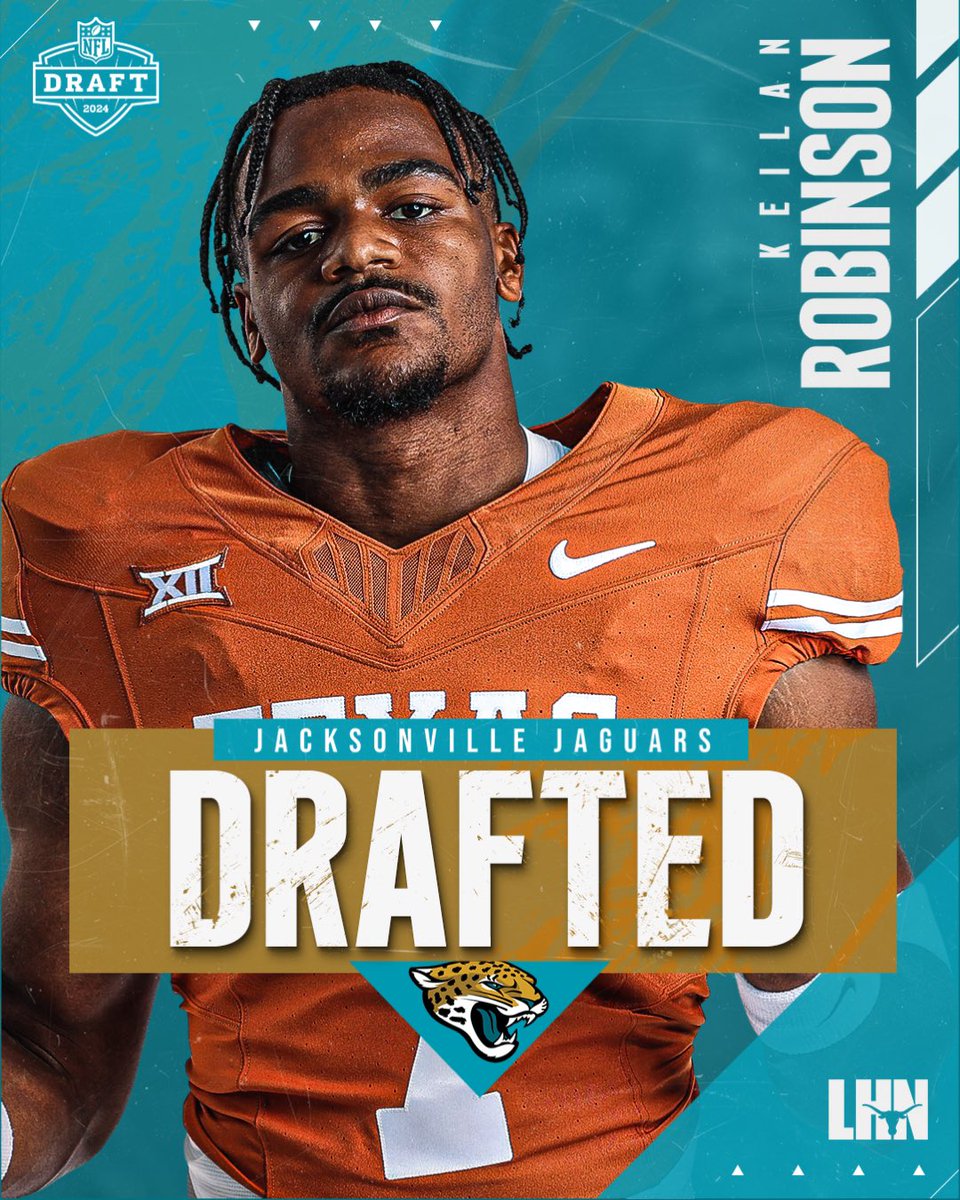 The Jacksonville Jaguars select Keilan Robinson in the 5th round with the 167th pick of the NFL Draft. 🤘🏾