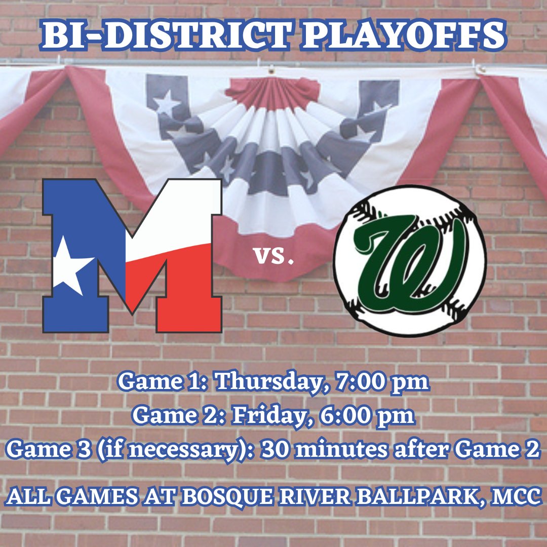 ⚾ PLAYOFF INFO! ⚾

Details for Round One vs. Waxahachie have been set!