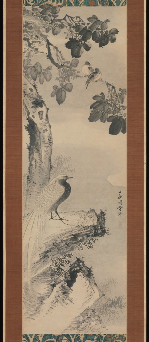 Pheasant beneath Paulownia Tree, by Hō Saien (Xiyua Fangqi), 18th century

#bunjinga