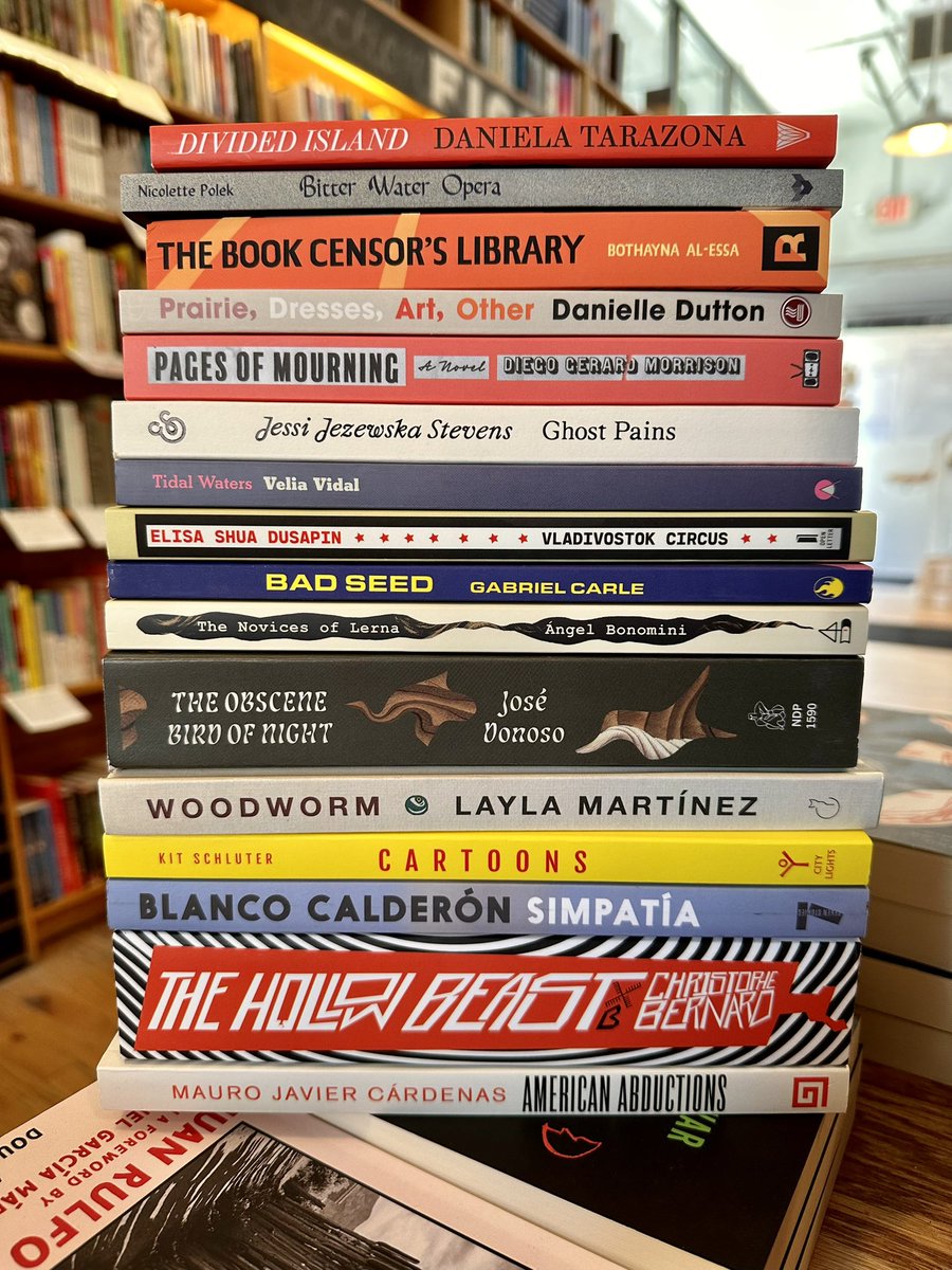 bryseitz's tweet image. Happy #IndieBookstoreDay — celebrate by buying one of these recent indie press books that I either loved or can’t wait to read!
(Not pictured but also should be, ‘What Kingdom’ from @archipelagobks since we sold out)