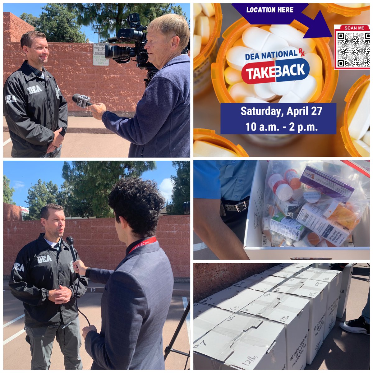 #HappeningNow #TakeBackDay is going full throttle in #Burbank and throughout the U.S. DEA LA Field Division Deputy Special Agent in Charge Rob Saccone talks w media about the importance of today. @DEAHQ #drugfree @BurbankPD