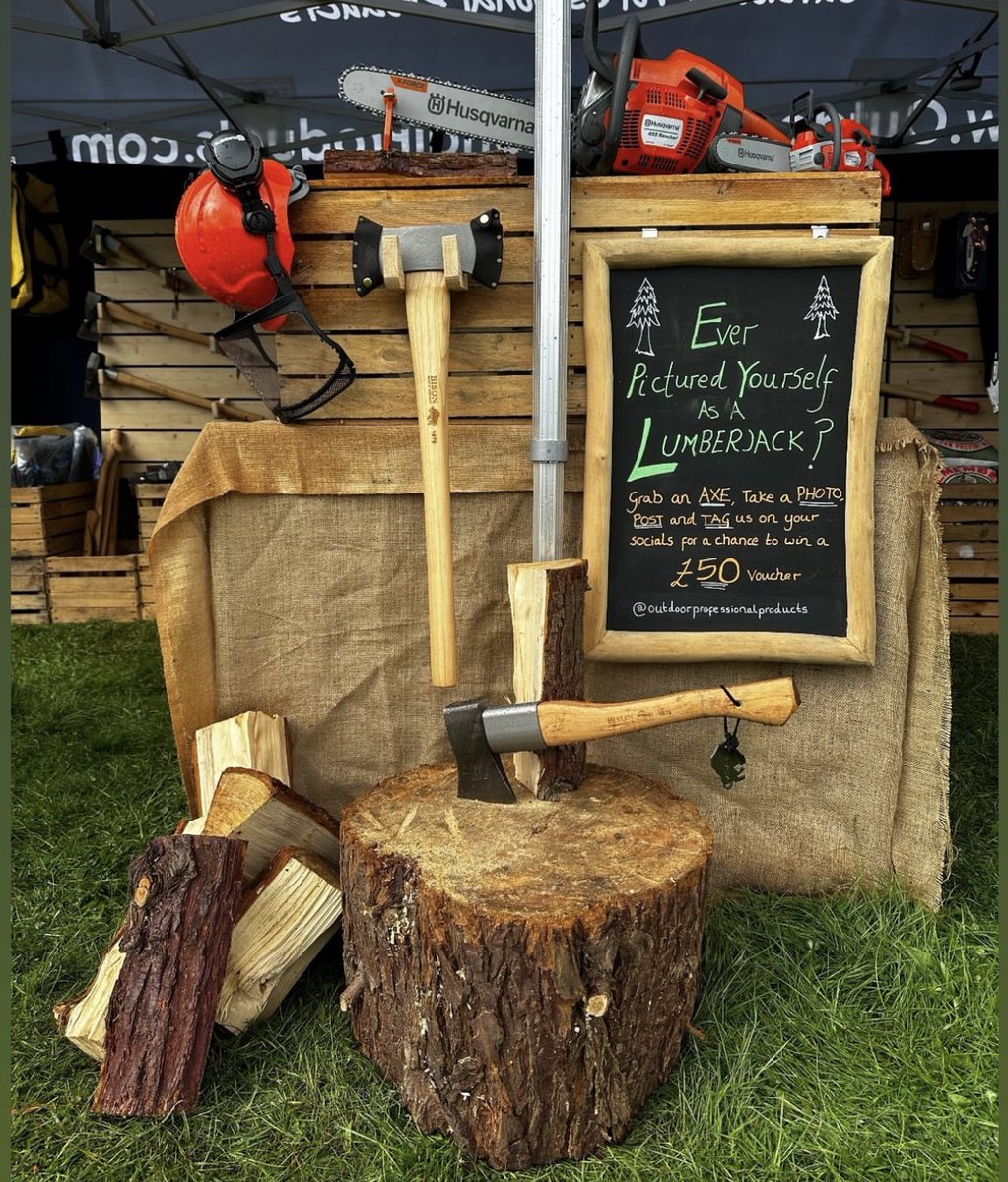 Ever pictured yourself as a lumberjack? @EAGandCFair - #outdoorprofessionalproducts