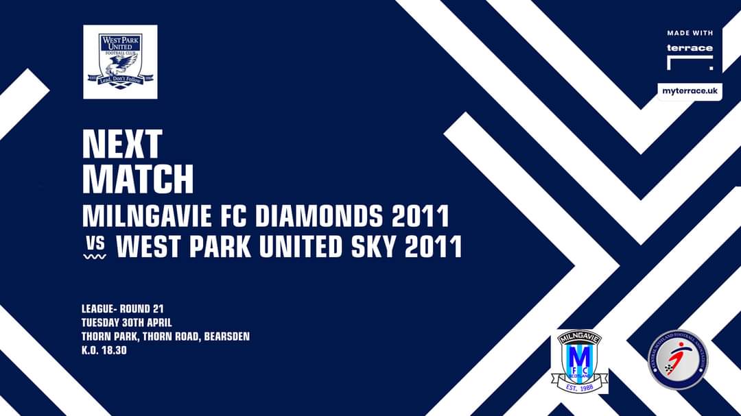 Back to league action this mid-week away to Milngavie FC Diamonds, boys are coming off securing themselves a Semi-Final place in the Divisional Cup this morning. Keep up the good work boys, lets get out there and support them #monthepark #milngaviefc