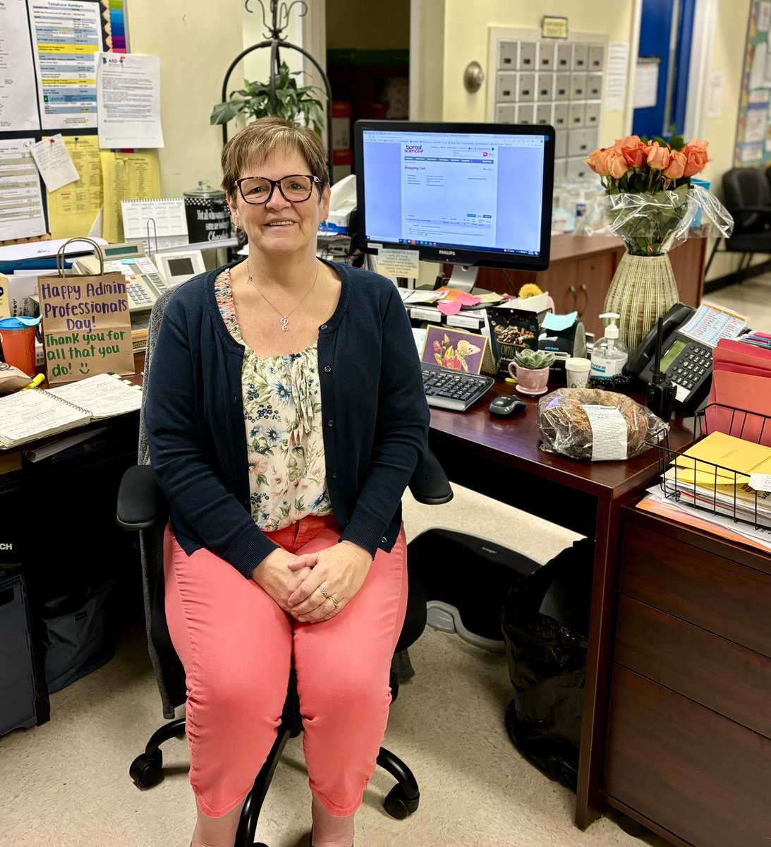 We celebrated Mrs.Tucker this week. Happy #administrativeprofessionalsday <a href="/ASD_West/">Anglophone School District West ASD-W</a>