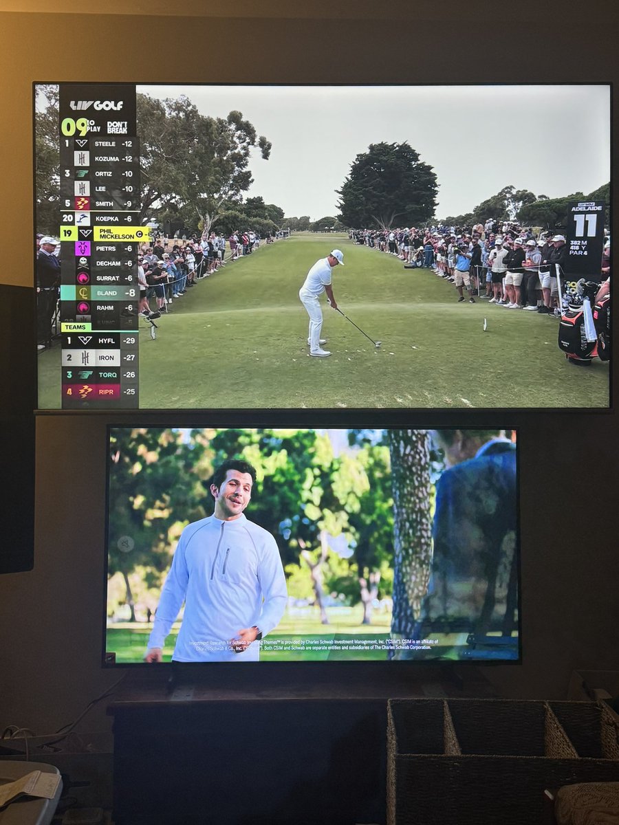 Watching both Tours like this is crazy. The PGA coverage IS SO BAD. So many commercials. There’s 40 teams, 20 groups, I’ve seen maybe 9 teams since coverage started on the golf channel. I started watching LIV an hour ago. Seen at least 20 different golfers. Maybe 25. I’ll never…