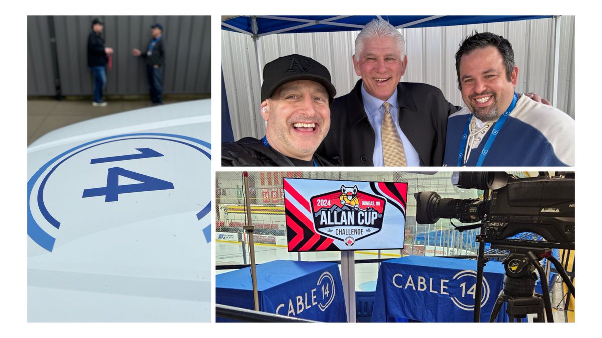 The @cable14 team bringing you the @AllanCupHockey Finals LIVE!! Watch on Cable 14 & cable14now.com