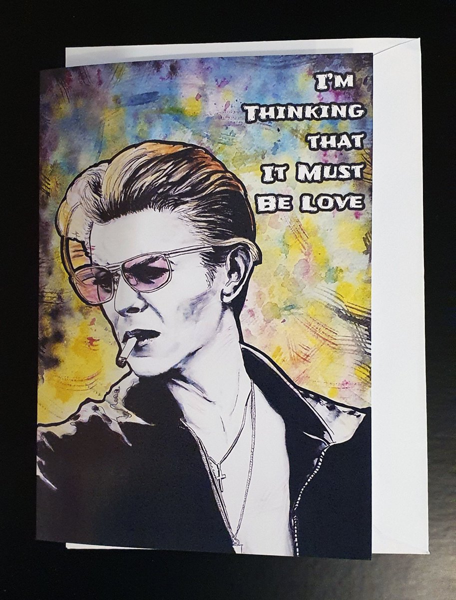 David Bowie Love card | David Bowie Gift | Greeting Card | Valentines | Love Card | Pop Art | Cards | Bowie Card | Cards | Gift for her tuppu.net/384a31cd #giftideas #wallArt #popCulture #newWave #greetingcards #DavidBowie