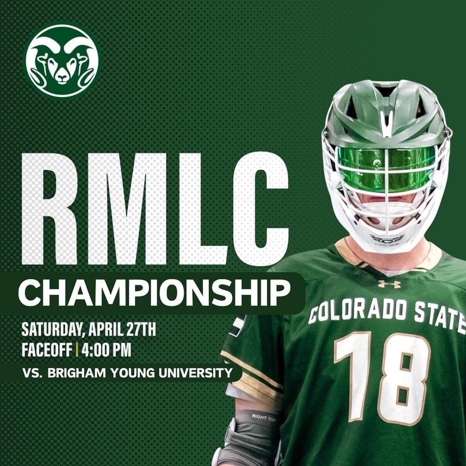 copperslide's tweet photo. CSU Men's Lacrosse are in the RMLC conference championship today in Provo, UT against number ranked and unbeaten BYU. The number 18 ranked Rams beat number 9 ranked CU last night to earn their spot in the title game. https://t.co/x1NSiHXPOA