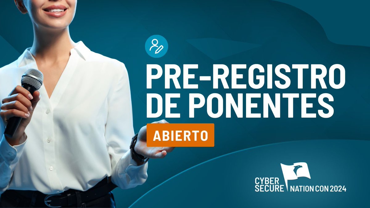 💥 ¿Listo para impactar en ciberseguridad? 🌐 ¡Pre-regístrate en el 4th CYBER SECURE NATION CONFERENCE 2024 ! No necesitas ponencia definida. 📅 Info completa a partir el 10 de junio. ¡Únete en escalas personal, organizacional y nacional! Regístrate 👉 buff.ly/4bcYcM9