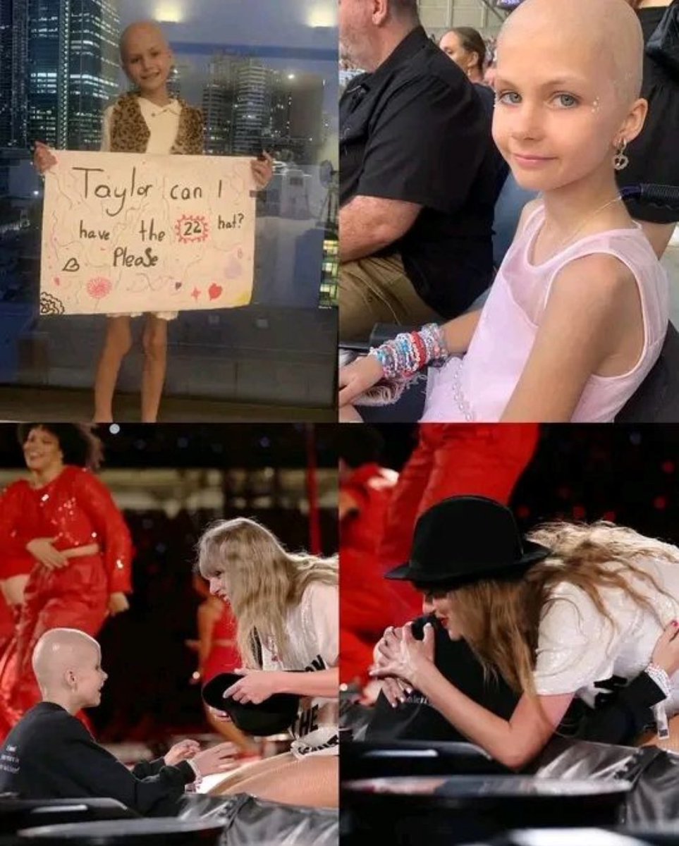 Scarlett Oliver, the 9 year old who received the 22 hat in Sydney, Australia The Eras Tour. We will always remember her in her hearts and to the Swiftie community. 🤍🕊️🥺
