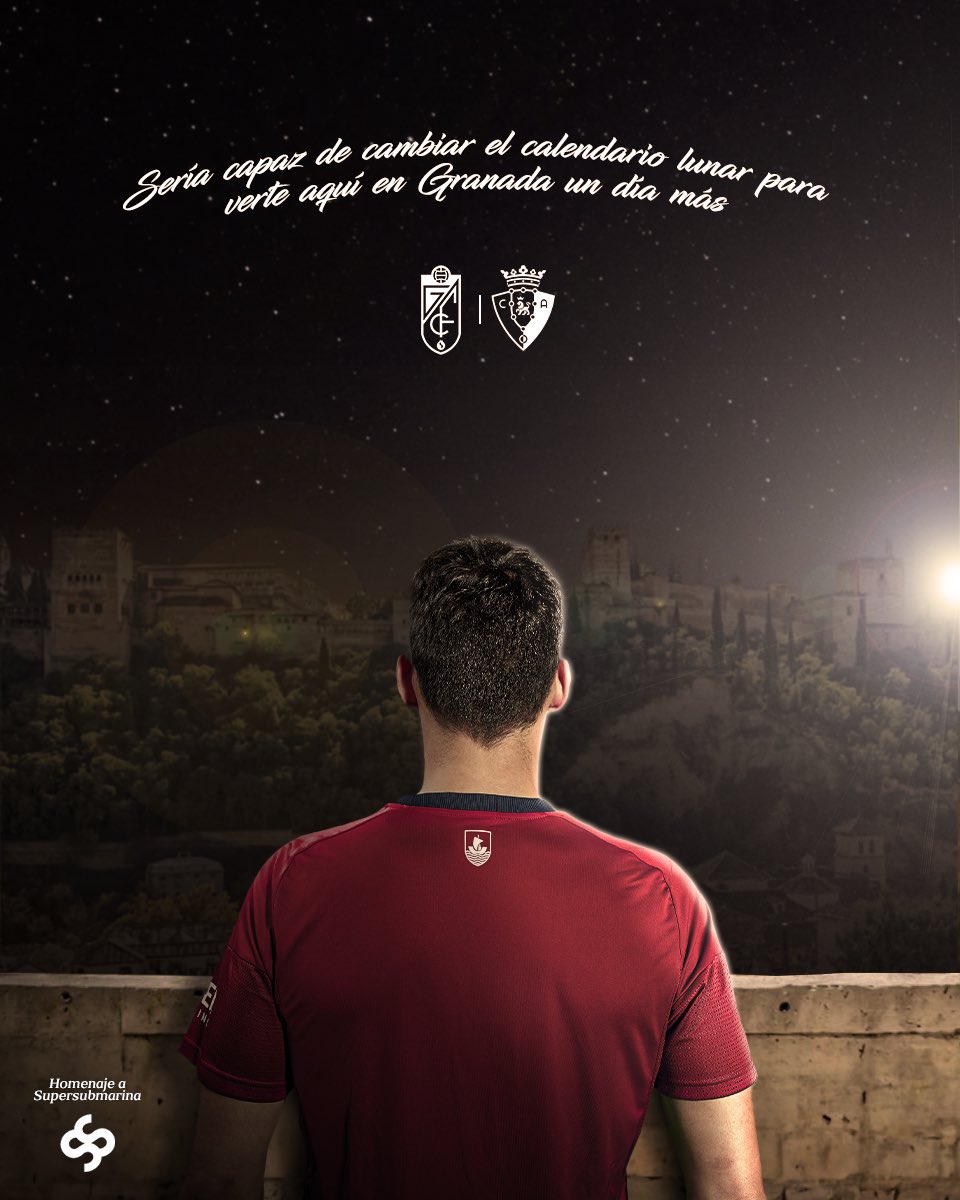 🌟🌕 

"𝑆𝑒𝑟𝑖𝑎 𝑐𝑎𝑝𝑎𝑧 𝑑𝑒 𝑐𝑎𝑚𝑏𝑖𝑎𝑟 𝑒𝑙 𝑐𝑎𝑙𝑒𝑛𝑑𝑎𝑟𝑖𝑜 𝑙𝑢𝑛𝑎𝑟 𝑝𝑎𝑟𝑎 𝑣𝑒𝑟𝑡𝑒 𝑎𝑞𝑢𝑖 𝑒𝑛 𝐺𝑟𝑎𝑛𝑎𝑑𝑎 𝑢𝑛 𝑑𝑖𝑎 𝑚𝑎́𝑠"

Mañana. #GranadaOsasuna