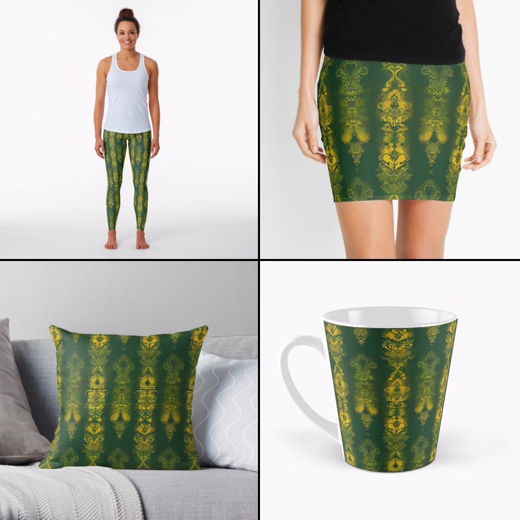 Bring the opulence of times gone by to life with the vintage floral pattern. 🌿✨ This design in green gold will transport you to the world of baroque splendor and majesty.
redbubble.com/shop/ap/155685…

#IndieArtist #Moxi #RBandME #BaroqueBeauty #OrnamentalDesign #LuxuryFashion