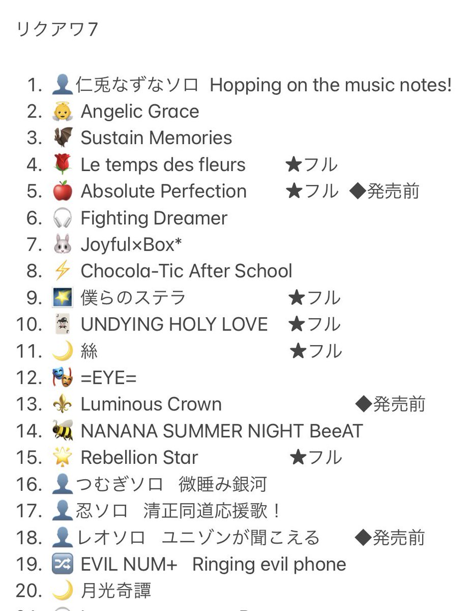 リクアワ7 セトリ 全63曲！約6時間半！ おつかれさまでした！！🙏 Pの
