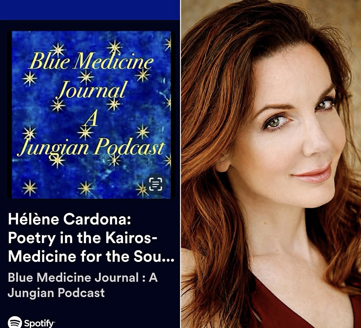 HeleneCardona's tweet photo. Grateful to Sandra del Castillo's invitation to this uplifting episode of Soul Medicine & Soul-Making in Dark Times:
https://t.co/G28fWJvWrV
On #Apple #Spotify #Podbean
#poetry #soulmaking #soulmedicine #kairos #jung #dreamwork #actress #chocolat #poet #alchemy #myth #archetypes https://t.co/JLAPnQKGT2