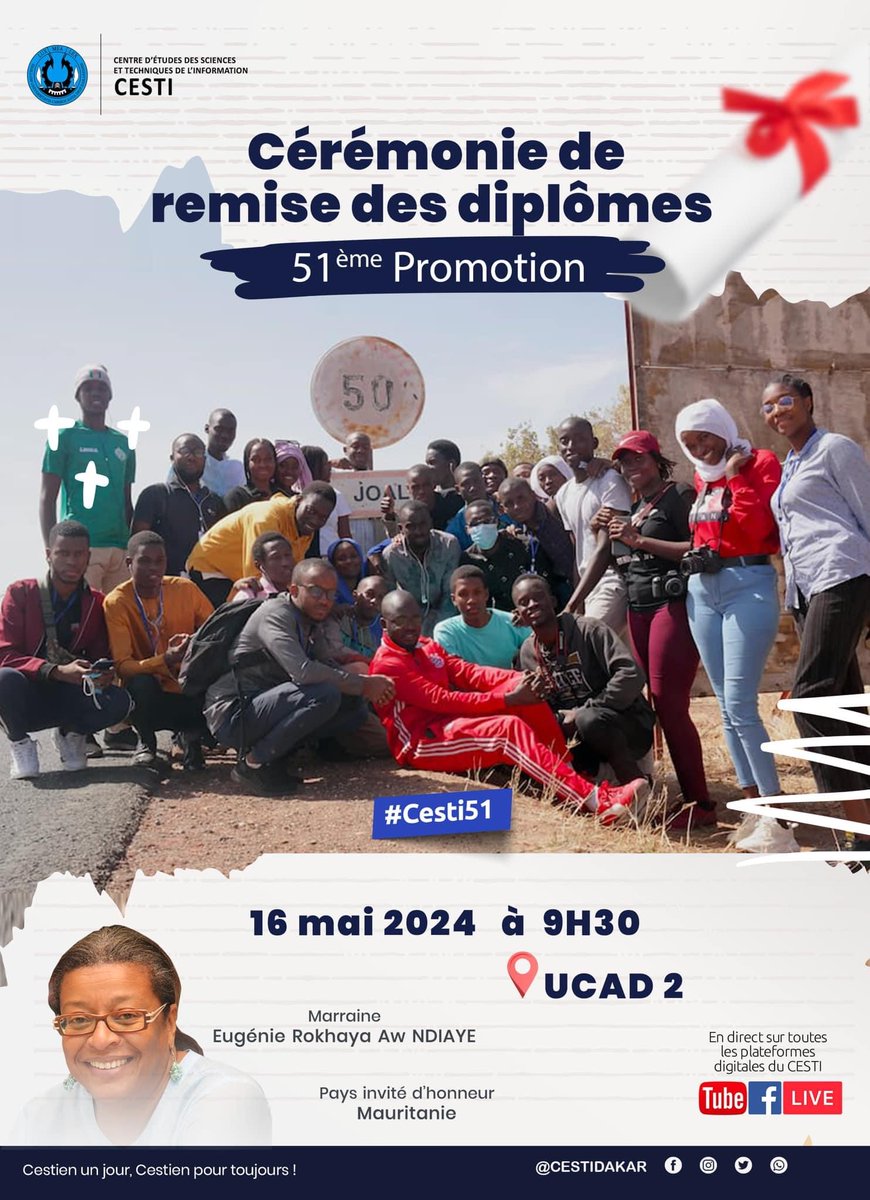 Remise de diplômes à la 51e promo du ⁦@CESTIDAKAR⁩