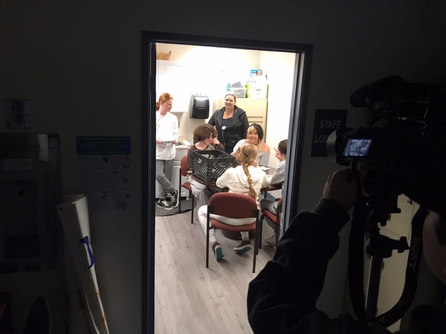 Oak View and OPIS students in the Film Production class are filming the movie they wrote this weekend - year long project coming to be!!!