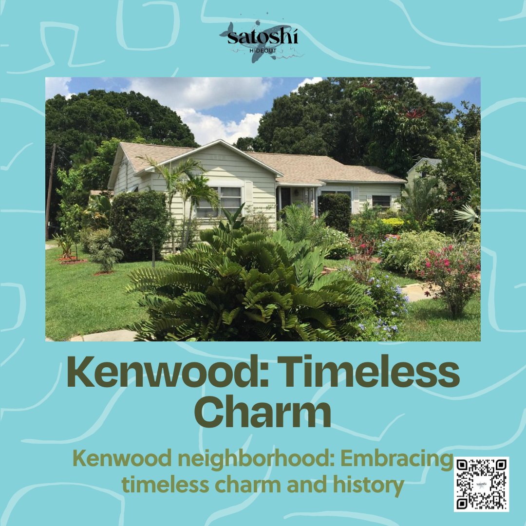 'Admire the charming bungalows and artsy vibe of the historic Kenwood neighborhood in #stpete. #satoshihideout #thehideoutyouvebeenlookingfor'