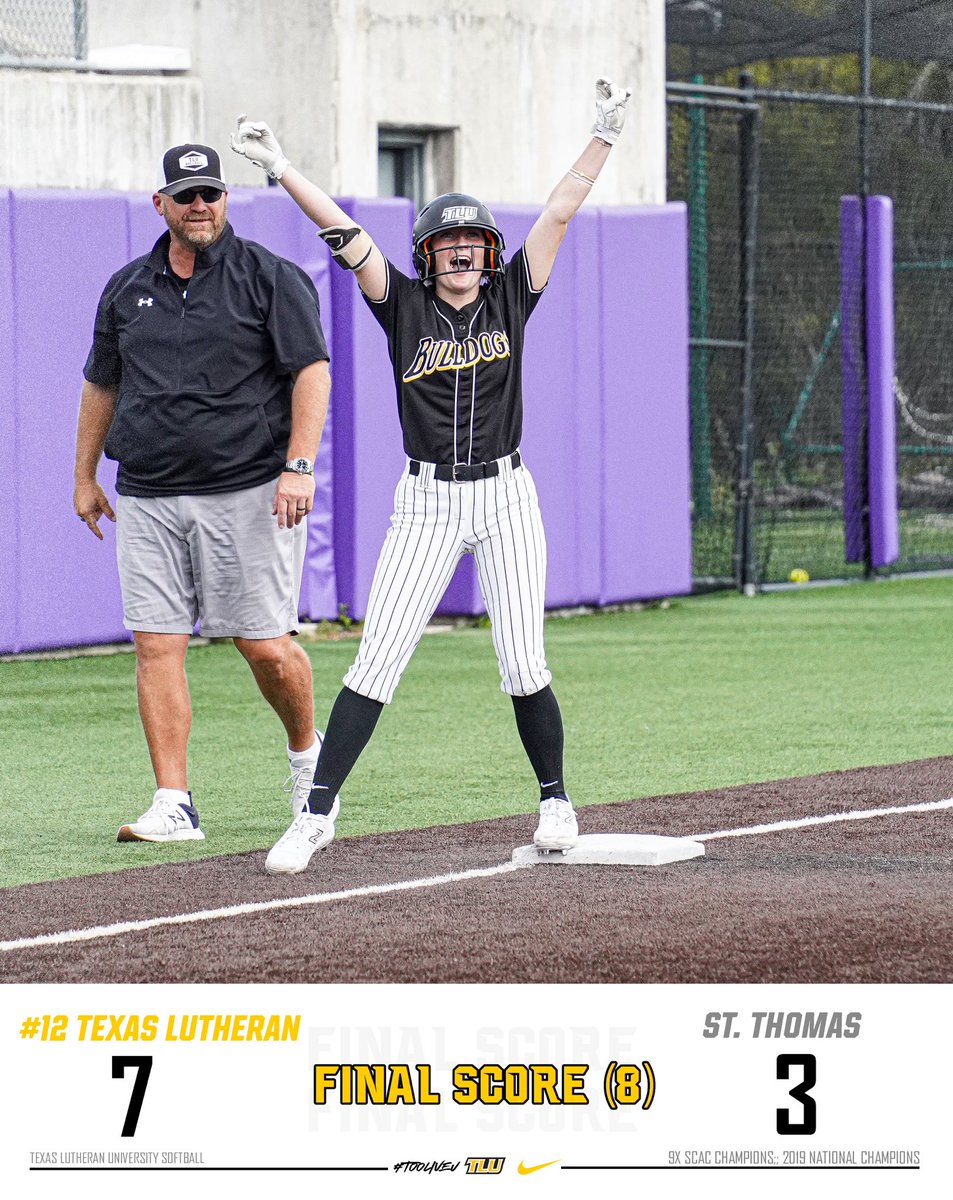 TLU Softball (@tlusoftball) on Twitter photo ๐๐ก๐๐ฆ๐ฉ๐ข๐จ๐ง๐ฌ๐ก๐ข๐ฉ ๐๐ฎ๐ฅ๐ญ๐ฎ๐ซ๐.
Ashlyn Strother & Kate Howard limit the Celts to 2 hits over the final 7 inn., Caelee Clark goes 5-for-5 while breaking the D3 single-season stolen base record & the Bulldogs score 4 in the 8th to clinch the title.
#TooLiveU | #PupsUp ๐๐ก๐๐ฆ๐ฉ๐ข๐จ๐ง๐ฌ๐ก๐ข๐ฉ ๐๐ฎ๐ฅ๐ญ๐ฎ๐ซ๐.
Ashlyn Strother & Kate Howard limit the Celts to 2 hits over the final 7 inn., Caelee Clark goes 5-for-5 while breaking the D3 single-season stolen base record & the Bulldogs score 4 in the 8th to clinch the title.
#TooLiveU | #PupsUp