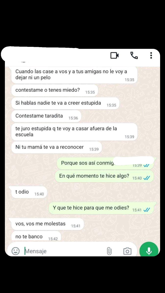 El día jueves 25 de abril, en la escuela Comercio n°1 mi prima fue agredida por una compañera, por decirle "BASTA DE AGRECIONES VERBALES HACIA MIS COMPAÑEROS Y A MI" le dijeron que deje de ser delegada y esta chica (que ni siquiera así deberíamos decirle) la agredió por no ...
