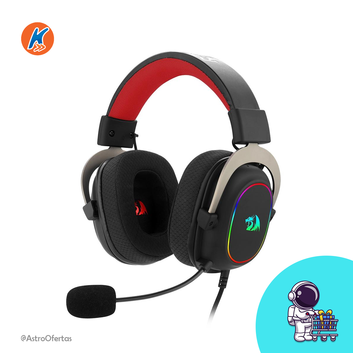 AstroOfertas's tweet image. 🚀🎧 Entre no jogo com o Headset Gamer Redragon Zeus X! 💥✨ Na Kabum!, por apenas R$259,99 com até 15% OFF. Iluminação RGB, som Surround 7.1, microfone com redução de ruído e muito mais. Aproveite! 🎮#OfertaKabum #HeadsetGamer #RedragonZeusX

🔗 ow.ly/u6zm50RphoY