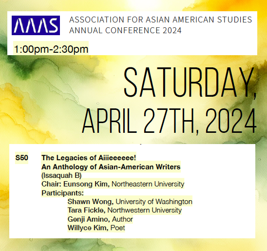 My second panel #AAAS2024... sadly, I won't get to meet Willyce Kim (I just taught their novel)... but should still be a great set of presentations!