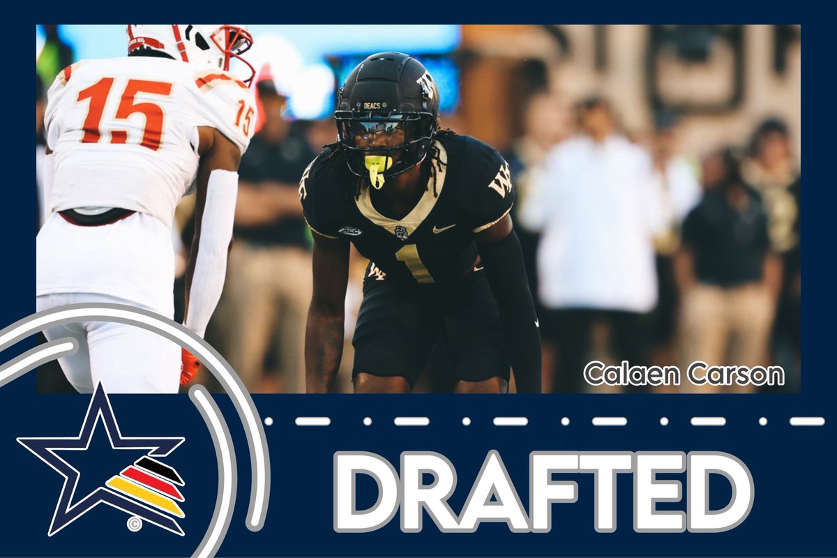 With the 174. Pick in the 2024 NFL Draft the @dallascowboys select Calaen Carson, CB, Wake Forrest!

Welcome to the #Cowboys, Calaen!

I really like this kid, good speed, good footwork and a projected round 3 talent! 
____
#dallascowboys #americasteam #Nfldraft #worldsteam