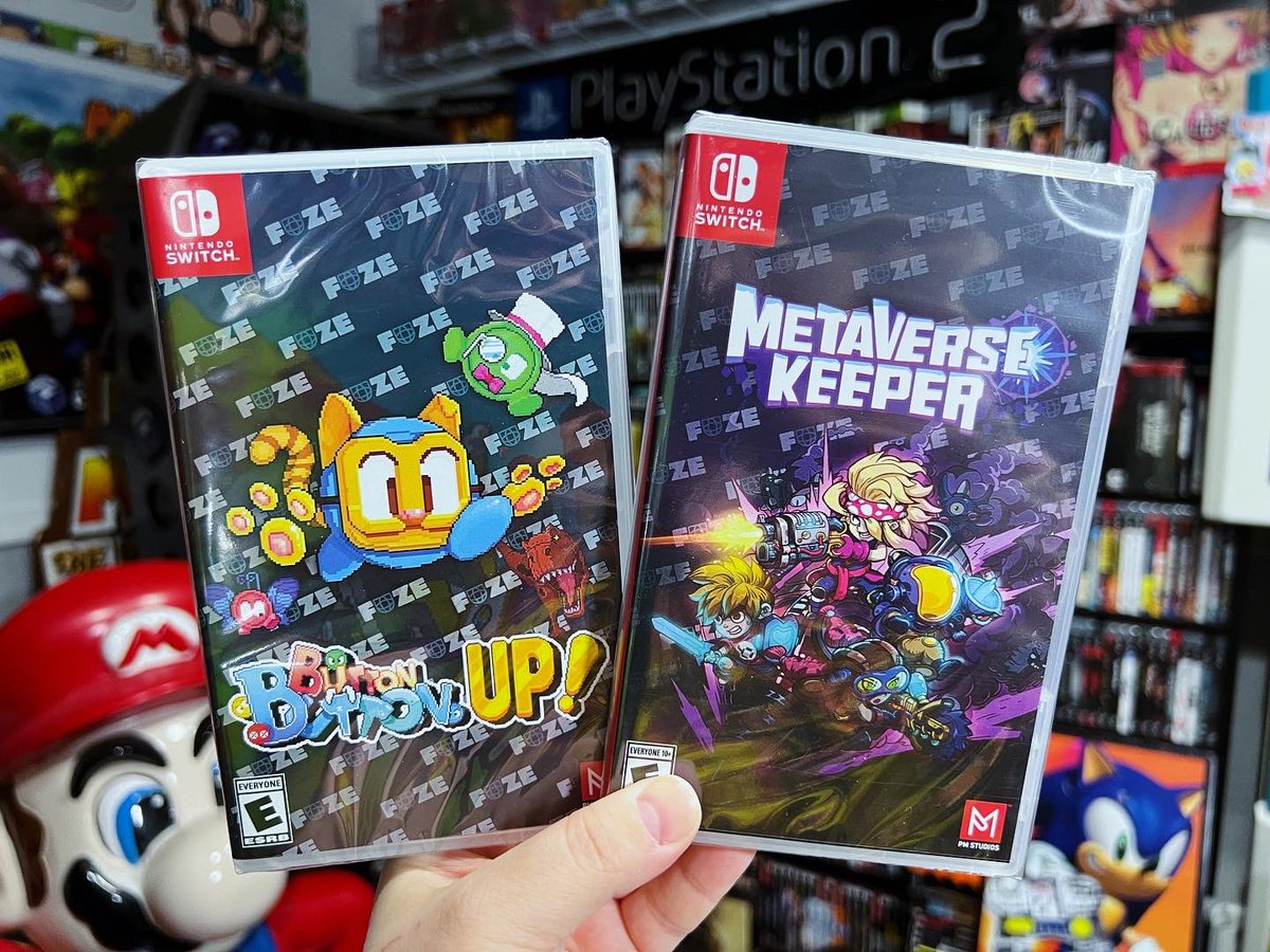 GamerAhmer's tweet photo. Have you scored these convention exclusive games from @pmstudiosusa ? Definitely excited to play these Nintendo Switch titles! #nintendo #nintendoswitch #videogames #gameroom #gamerahmer #paxeast #pax #metaversekeeper #buttonbuttonup #pmstudios https://t.co/mf1XJKfgmV