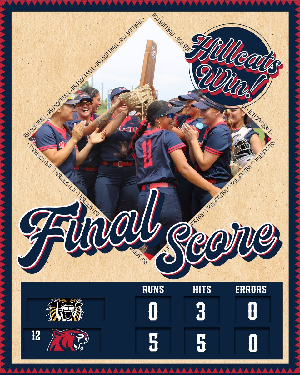🚨MIAA Regular Season Co-Champs🚨 With the win over Fort Hays State, the Hillcats are Regular Season Co-Champions for the first time in program history! Callie Yellin broke the game open in the first inning with a 3 RBI nuke to left field! #ForTheRedAndNavy