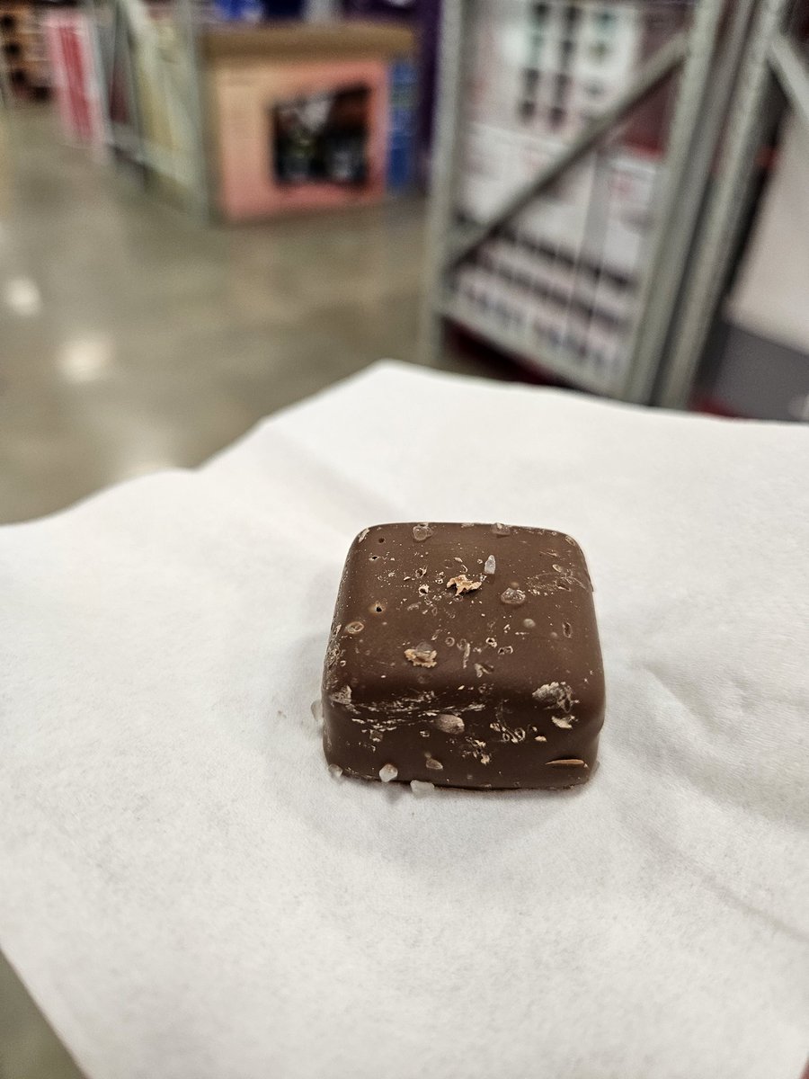 In today's episode of "the samples almost got me", I present to you sea salted chocolate caramel bites #DaClub #SiSLife