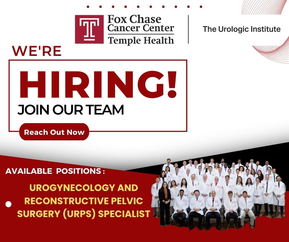 Alexander Kutikov MD (@uretericbud) on Twitter photo Join our team at Fox Chase-Temple Urologic Institute! We're recruiting a Urogynecology and Reconstructive Pelvic Surgery (URPS) specialist to join our superb team of 20 urologists in the Philadelphia region. Interested in discussing at #AUA24 next week? Reach out to me, <a href="/JSimhan/">Jay Simhan, MD</a> Join our team at Fox Chase-Temple Urologic Institute! We're recruiting a Urogynecology and Reconstructive Pelvic Surgery (URPS) specialist to join our superb team of 20 urologists in the Philadelphia region. Interested in discussing at #AUA24 next week? Reach out to me, <a href="/JSimhan/">Jay Simhan, MD</a>