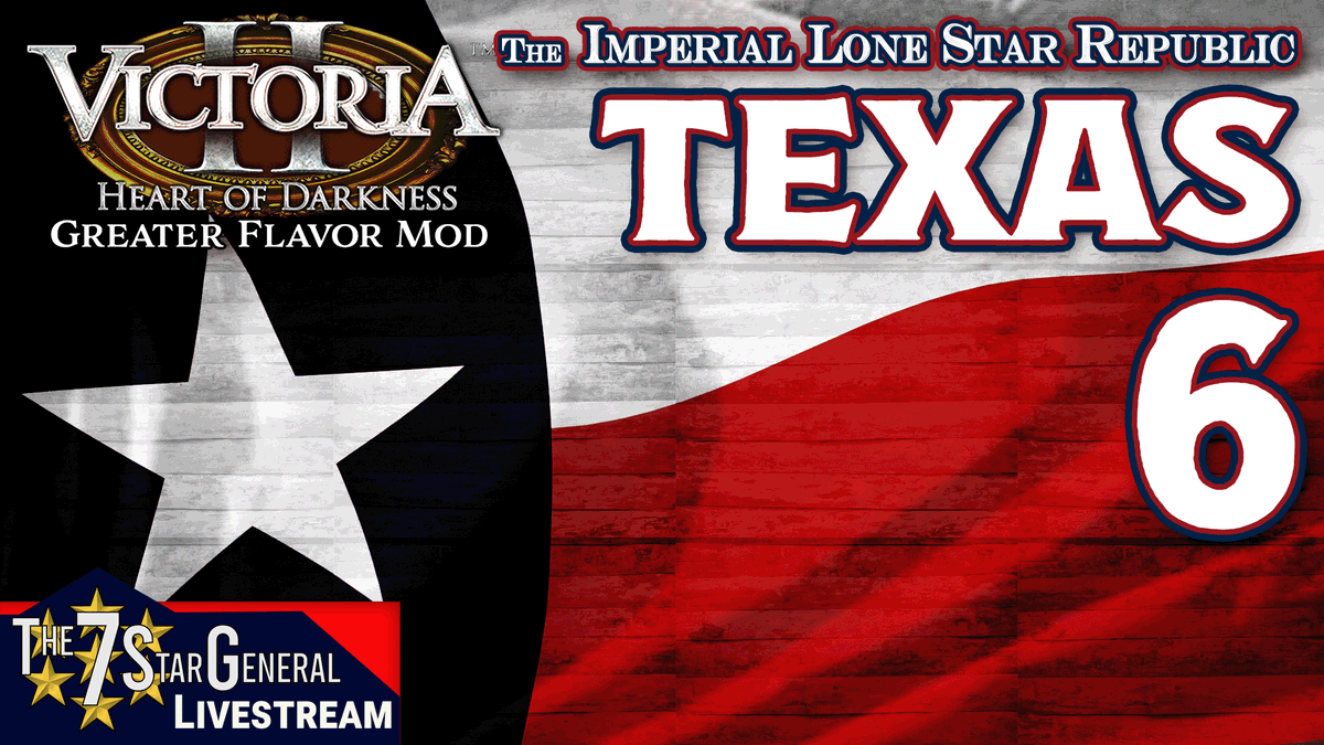 CalebBuchinger's tweet photo. 🛠️ 💵 Victoria 2 Greater Flavor Mod 💵 🛠️
#Texas
#Livestream 6
1928
Imperial #LoneStar Republic
#LoneStarRebellion
🟣 #Twitch 🟣
https://t.co/ZVDTaME8Wg
#TikTok
https://t.co/CiJb1eBEA1
⭐️⭐️⭐️⭐️⭐️⭐️⭐️
#T7SG
#Texans #Victoria2 #Vicky2 #GFM https://t.co/1k64Y6dTky