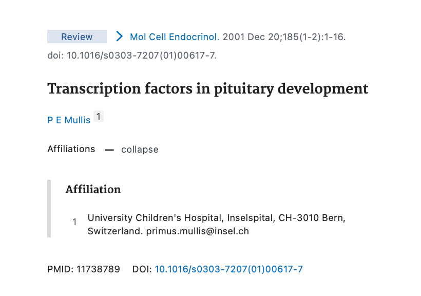 @iusvariandix Then who is Primus Eugen Mullis from Bern, Switzerland? 

- November 1954 to January 2016

- On the regulation of human androgen biosynthesis
- Pharmacogenomics of human P450 oxidoreductase